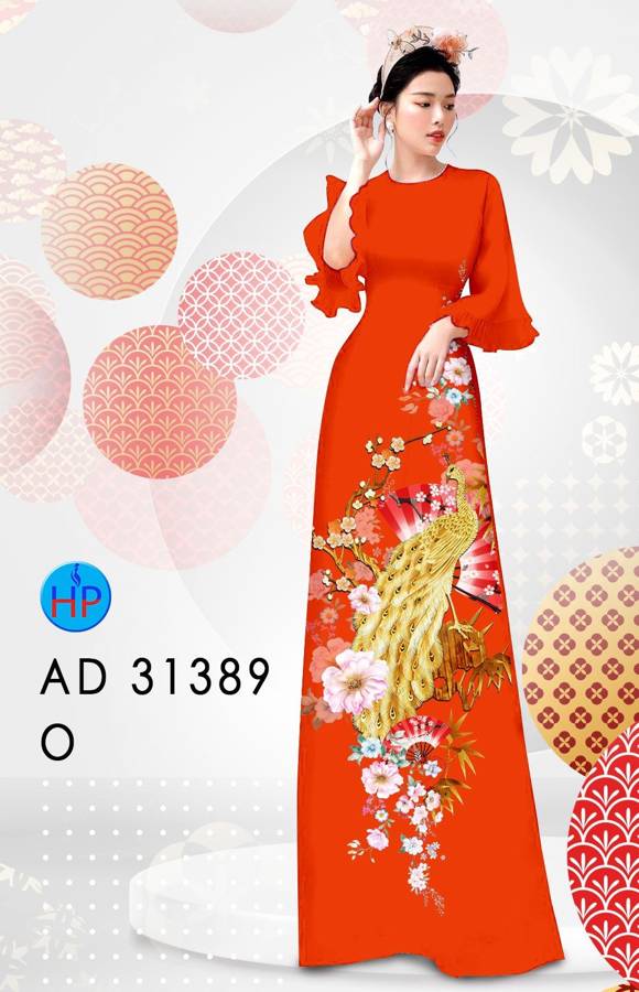 Vải Áo Dài Chim Công AD 31389 16